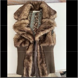 Beautiful soft zip up fur vest